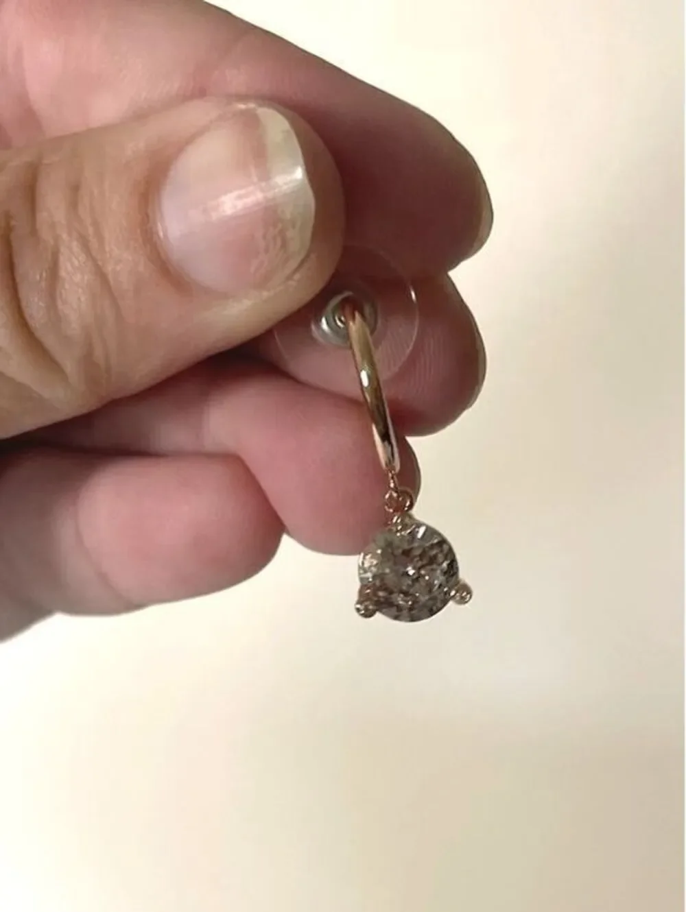 Kate Spade New York Patina Pave Drop Earrings Rose Gold Crystal Hoop NWOT